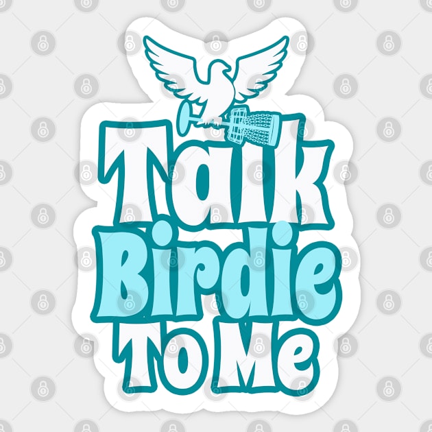 Talk Birdie To Me Disc Golf Frolf Retro Vintage Dove Basket Sticker by Grandeduc